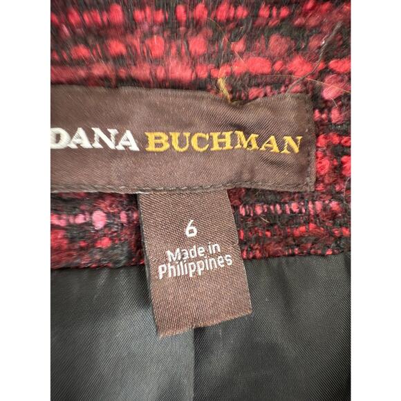 Dana Buchman Women Size 6 Moto Textured Outdoor Jacket Burgundy Long Sleeve Zip - Picture 6 of 9